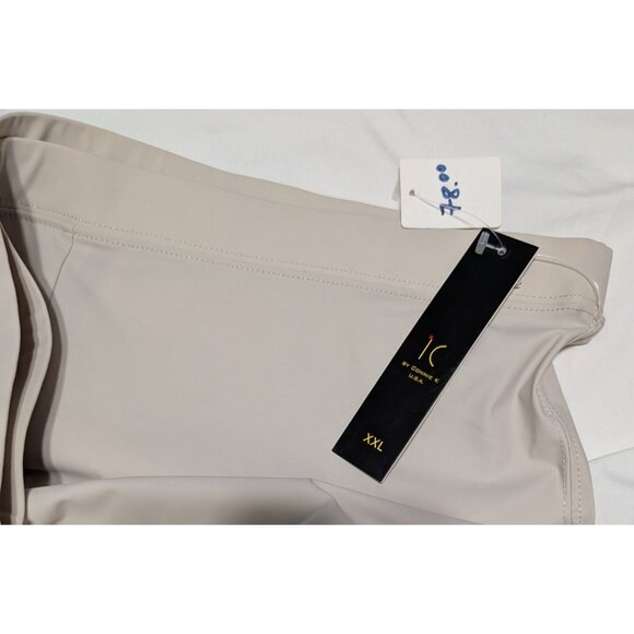 Womens XXL Beige Pull-On Pants With Button Detail  by IC Collection - Picture 7 of 11
